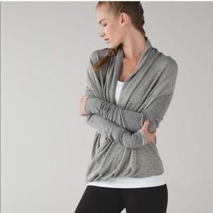🍋 lululemon iconic sweater wrap gray, size 4 (xs)